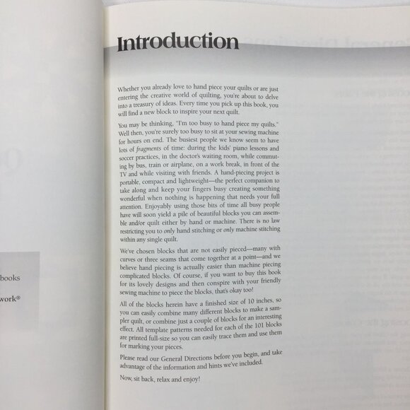 101 Quilt Blocks For Hand Piecing Linda Causee Paperback Book Patterns Templates - Picture 2 of 12